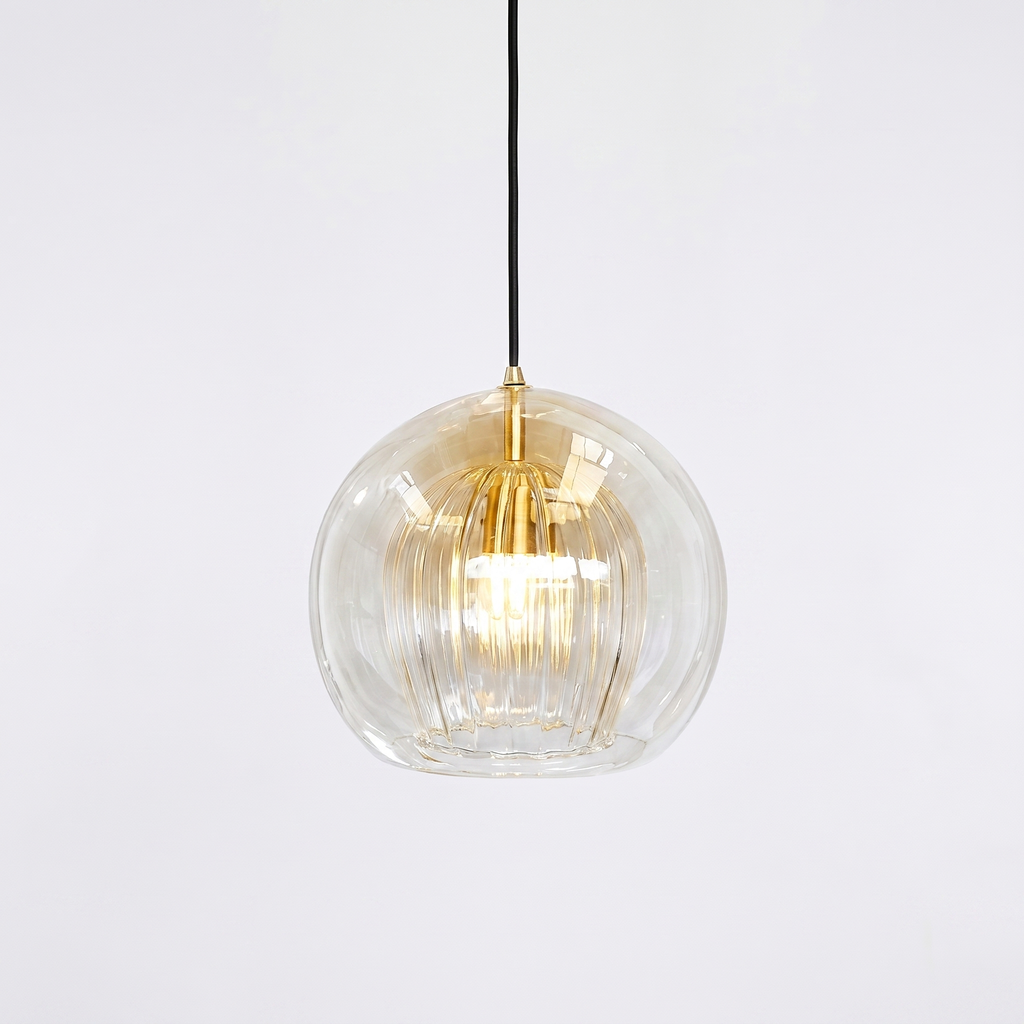 Modern Clear Glass 25Cm Pendant Light Indoor Ceiling Lamp Fixture