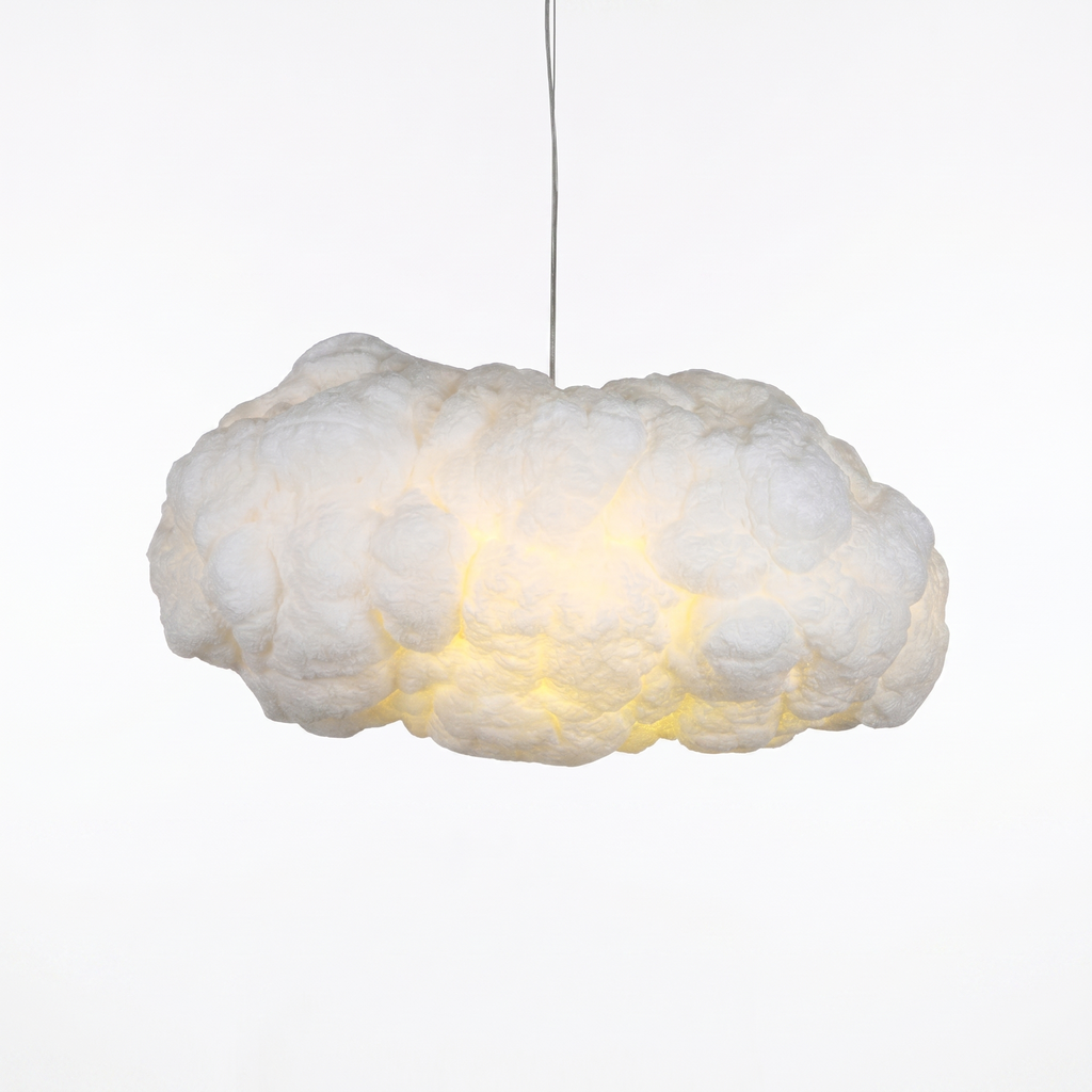 Zenthos Modern Cloud Textured Pendant Ceiling Lamp White Shade