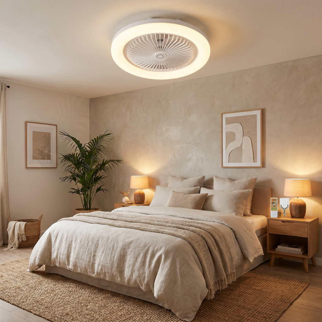 AeroVent E27 LED Ceiling Fan Light With Integrated Bulb Socket