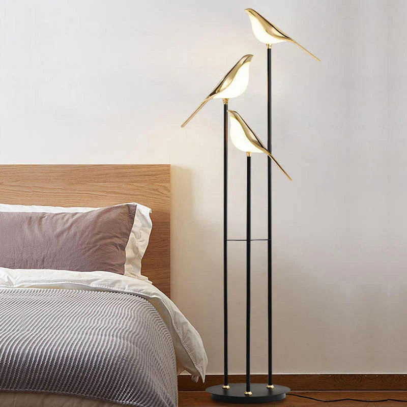 Abstract Bird Silhouette Floor Lamp For Modern Living Room Decor