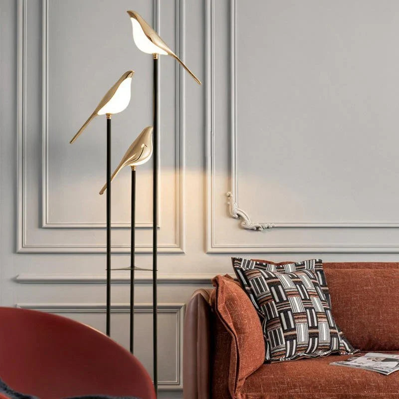 Abstract Bird Silhouette Floor Lamp For Modern Living Room Decor