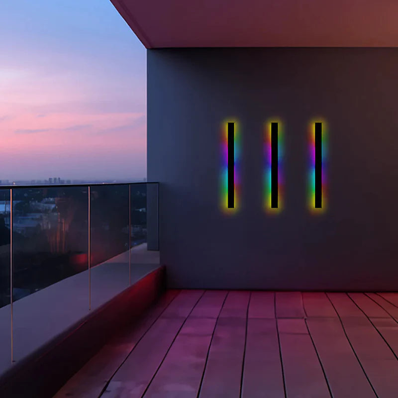 Architectural Black Vertical LED Wall Light For Indoor And Outdoor