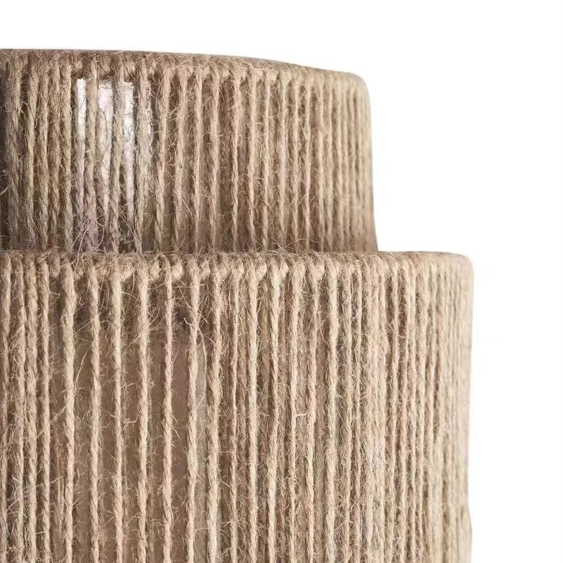 Handwoven Rattan Bamboo Wall Light For Natural Rustic Home Decor