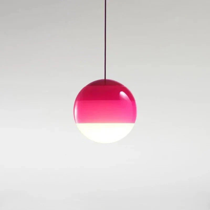 Modern Color Gradient Glass Pendant Lamp Contemporary Home Lighting
