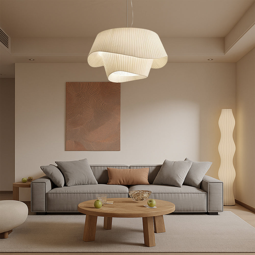 Natural Round Woven Rattan Pendant Ceiling Lamp With Adjustable Cord