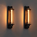 Vintage Industrial Matte Black Wall Mounted Led Fixture Light